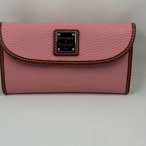 Dooney & Bourke Pink Pebble Leather Wallet
